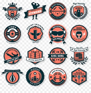 Merit badge Scouting Boy Scouts of America Clip art - Creative Fitness club tag vector material 