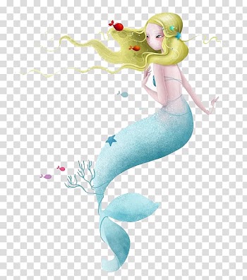 Mermaid , Art Watercolor painting Drawing Illustration, Mermaid transparent background PNG clipart