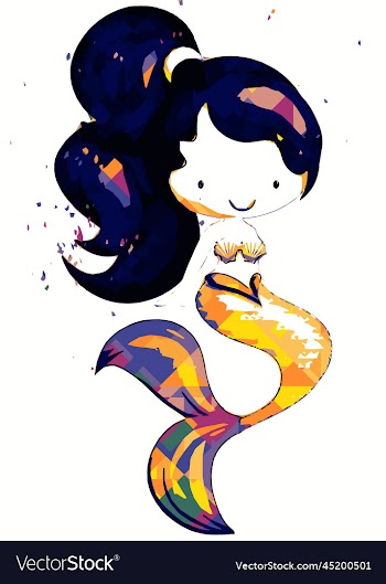mermaid cartoon creative poster image