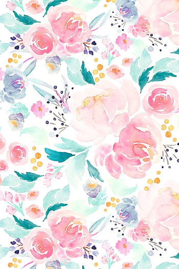 Mermaid Floral by indybloomdesign - Hand painted watercolor ...