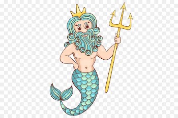 Mermaid Merman Stock illustration Illustration - A mermaid with a fork 