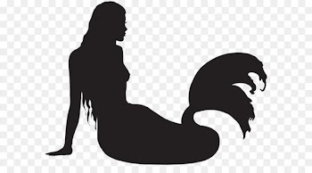 Mermaid Scalable Vector Graphics - Sitting Mermaid Silhouette PNG Clip Art 