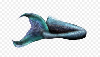 Mermaid Tail - Kneeling dark green mermaid tail 