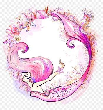 Mermaid Watercolor painting Siren Clip art - Pink Mermaid 