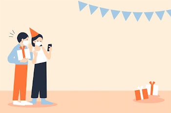 Merry and safe vector background new normal celebration