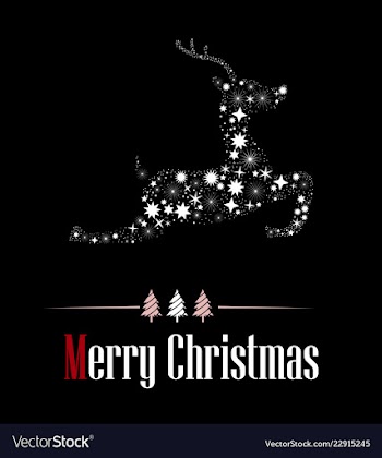  					Merry christams with black background vector image														