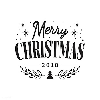 Merry Christmas 2018 greeting badge vector | Free stock vector - 494180