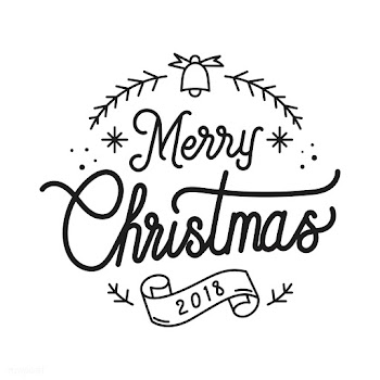 Merry Christmas 2018 greeting badge vector | Free stock vector - 495447