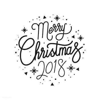 Merry Christmas 2018 greeting badge vector | Free stock vector - 495450