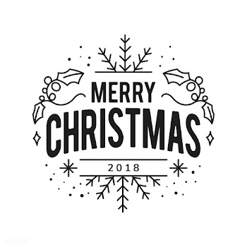 Merry Christmas 2018 greeting badge vector | Free stock vector - 495468