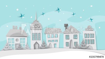 Merry Christmas and Happy New Year greeting card decoration