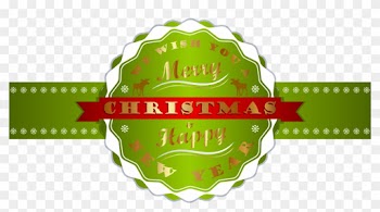 Merry Christmas And Happy New Year Label Png Clipart - Portable Network Graphics