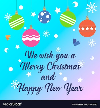 merry christmas and happy new year poster