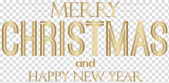 Merry Christmas and happy new year text, Merry Christmas and Happy New Year Text transparent background PNG clipart