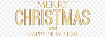 Merry Christmas and Happy New Year Text PNG Clip Art 
