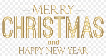 Merry Christmas And Happy New Year Text Png Clip Art - Merry Christmas Text Png