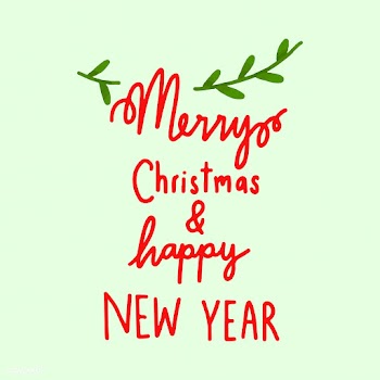 Merry Christmas and Happy New Year typography | Free stock vector - 472499