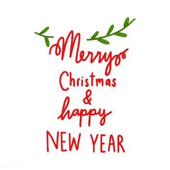 Merry Christmas and Happy New Year typography | Free stock vector - 472523