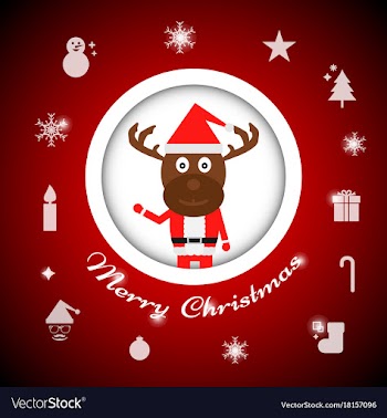 Merry christmas background vector image