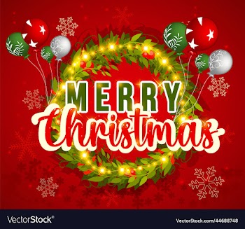 merry christmas background with wreath