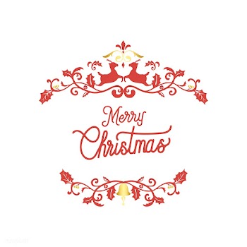 Merry Christmas badge design vector | Free stock vector - 494352