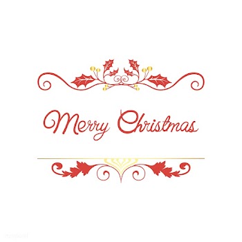 Merry Christmas badge design vector | Free stock vector - 494355