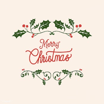 Merry Christmas badge design vector | Free stock vector - 494403