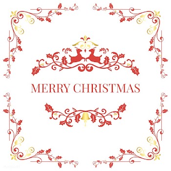Merry Christmas badge design vector | Free stock vector - 494414
