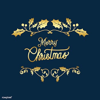 Merry Christmas badge design vector | Free stock vector - 494430