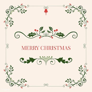 Merry Christmas badge design vector | Free stock vector - 494433