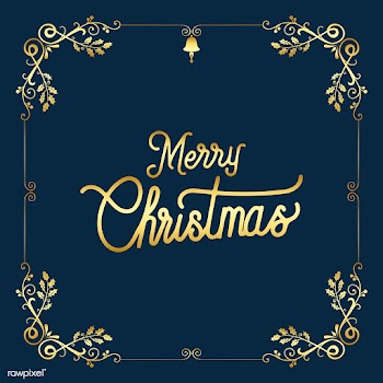 Merry Christmas badge design vector | Free stock vector - 494445