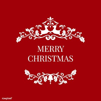 Merry Christmas badge design vector | Free stock vector - 494448