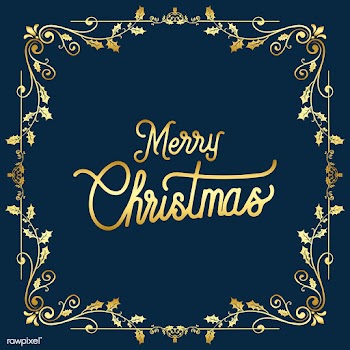 Merry Christmas badge design vector | Free stock vector - 494456