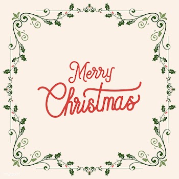 Merry Christmas badge design vector | Free stock vector - 494462