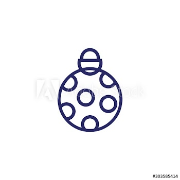 merry christmas ball dotted icon