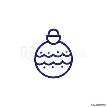 merry christmas ball icon