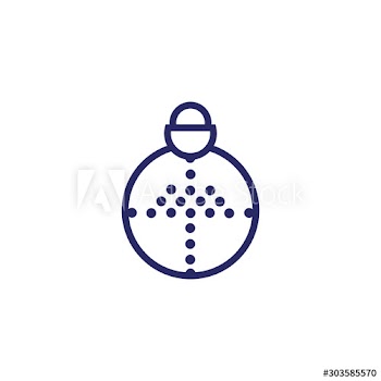 merry christmas ball with pine tree