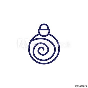 merry christmas ball with spiral lines