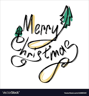 merry christmas beautiful black inscription with