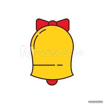 merry christmas bell decoration icon