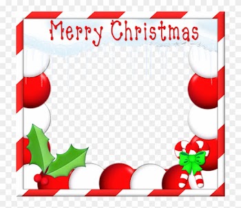 Merry Christmas Calligraphy Clip Art - Merry Christmas Frame For Facebook