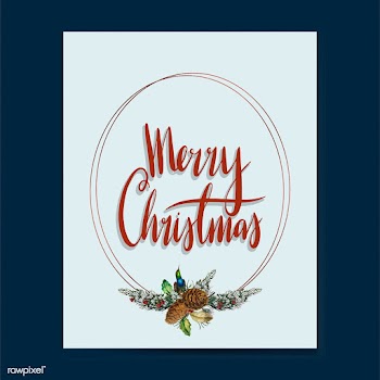 Merry Christmas card vector | Free stock vector - 518621