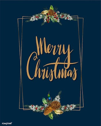 Merry Christmas card vector | Free stock vector - 518634