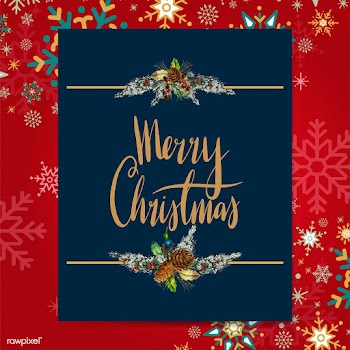 Merry Christmas card vector | Free stock vector - 518636