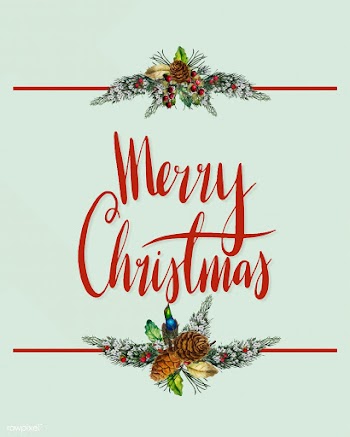 Merry Christmas card vector | Free stock vector - 518638