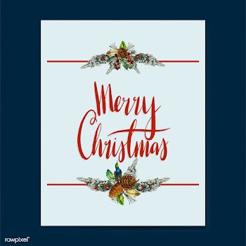 Merry Christmas card vector | Free stock vector - 518641