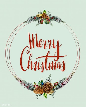Merry Christmas card vector | Free stock vector - 518642