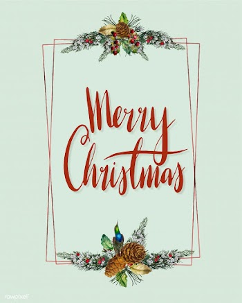Merry Christmas card vector | Free stock vector - 518643
