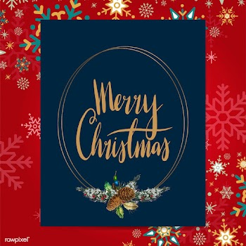 Merry Christmas card vector | Free stock vector - 518644