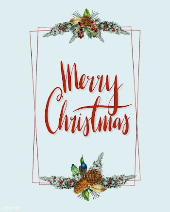 Merry Christmas card vector | Free stock vector - 518645